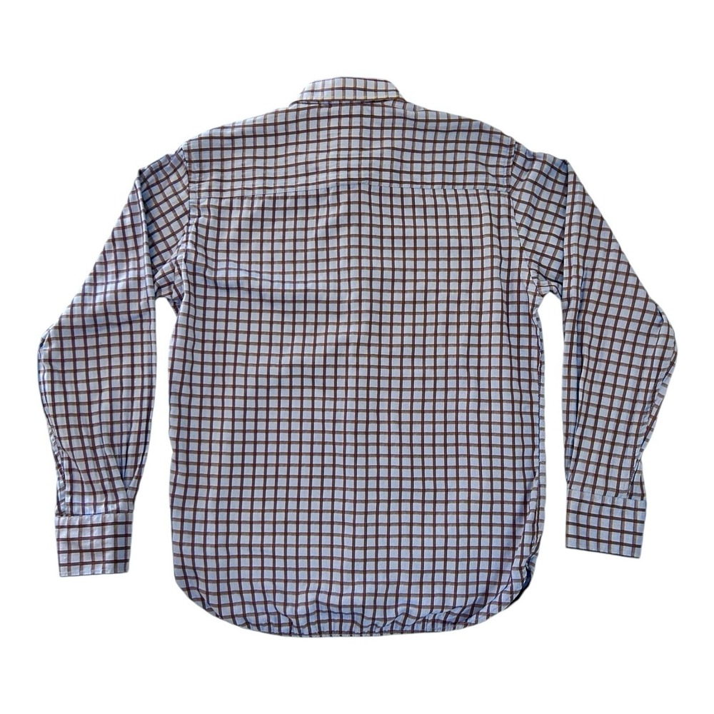 LUCHIANO VISCONTI Plaid Dress Shirt sz M Button Up Flip Cuff Business Casual - Picture 3 of 12